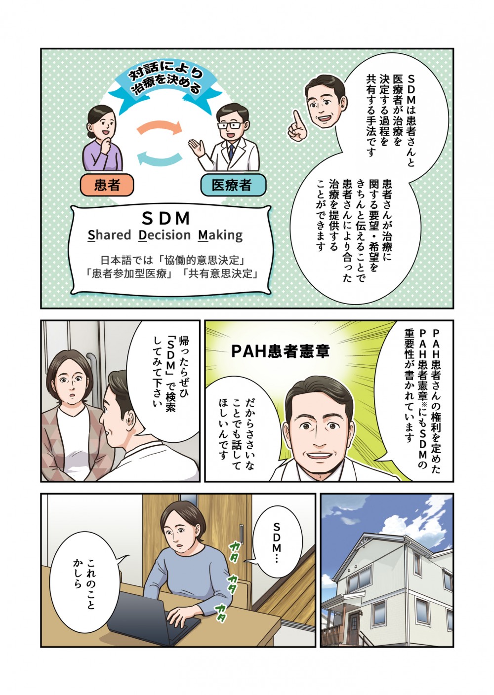 SDMは患者さんと医療者が治療を決定する過程を共有する手法
